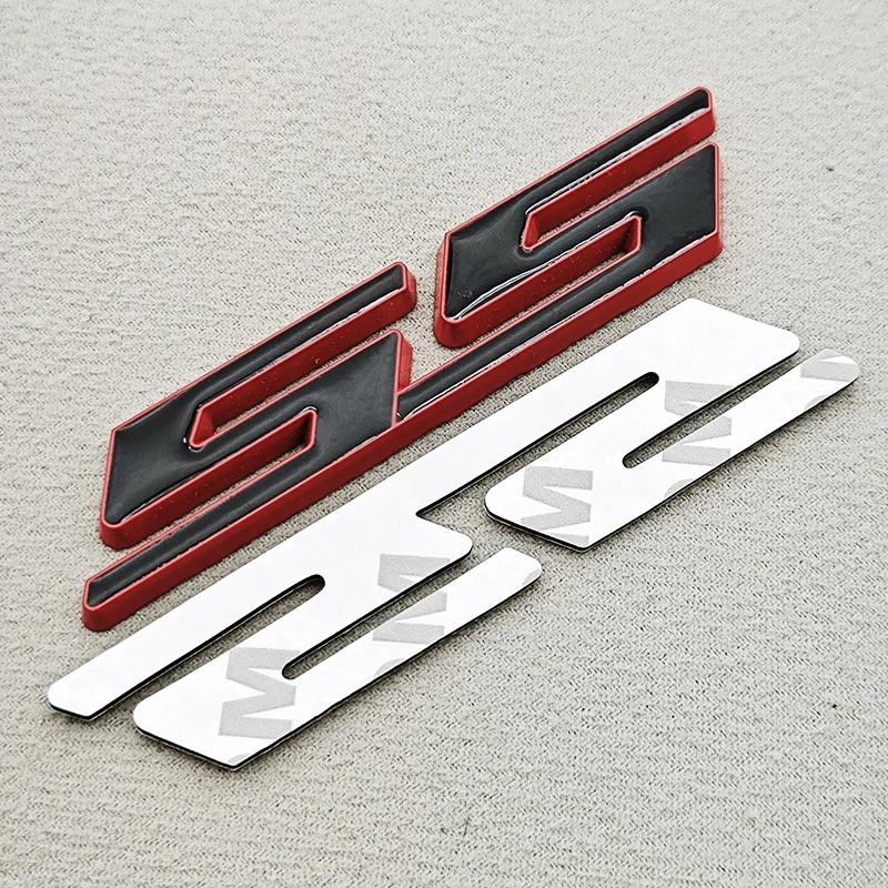 BODCA1 3D Metal Car Styling Red Black Logo SS Sticker Emblem Rear Trunk Badge For Chevrolet Camaro Chevelle Impala Malibu Accessories