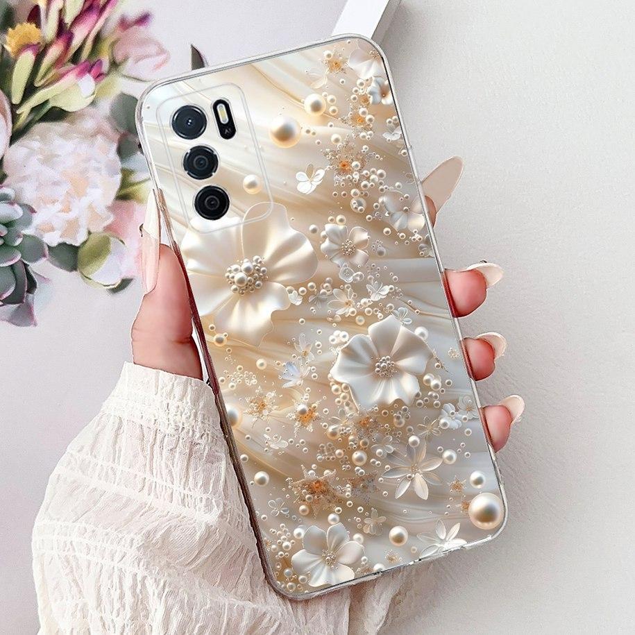 Чехол для Oppo A16 A16s CPH2269 CPH2275 CPH2271 A 16, ТПУ Чехол, Модный Цветок, Мягкий Funda Для OPPO A54s CPH2273 Чехол для Телефона OppoA16
