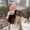 Straw Hat Women's Summer Women's Big Brim Hat Korean Version Versatile Pearl Casual Sunscreen Beach Hat