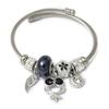Fashion Gold Bangle Women Jewelry Stainless Steel Bracelet With Crystal Dragonfly Pendant Elegant Gift