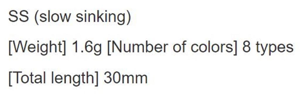 Rob Lure Berbie SS 30 мм 1,6 грамма Тонущая приманка 15 (0031)