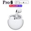 Original Pro6 TWS Touch Control Wireless Bluetooth 5.0 Headphones Sport Earbuds Music Headset For Iphone Xiaomi Phones Earphones