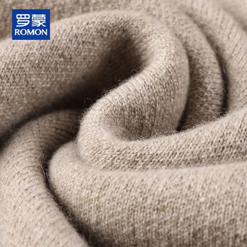 ROMON Men's 100% Pure Cashmere Half-High Collar Pullover Sweater