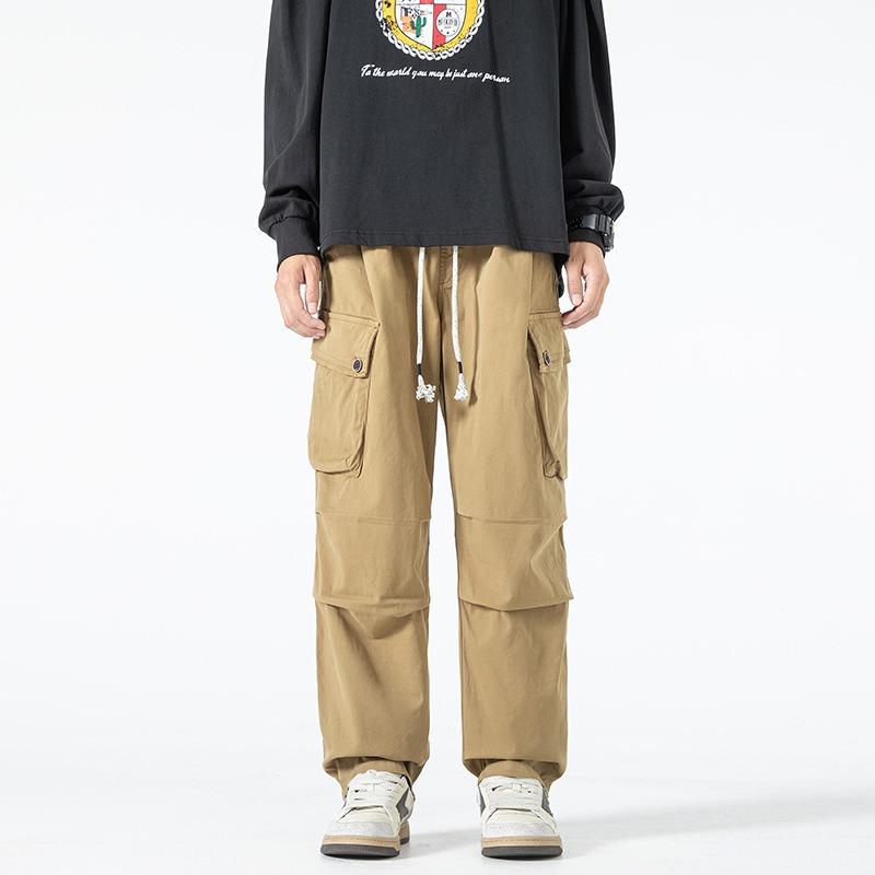 Новый комбинезон прямые свободные мужские брюки высококлассные мужские брюки-парашюты широкого кроя модные брюки мужские повседневные брюки мужская одежда