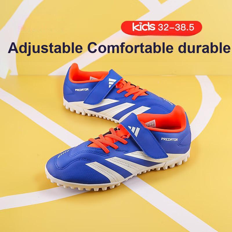 adidas Predator Club TF Обувь для искусственного газона Нескользящая Прочная Низкая Футбольная обувь Детская футбольная обувь Синяя Белая Оранжевая IF6421