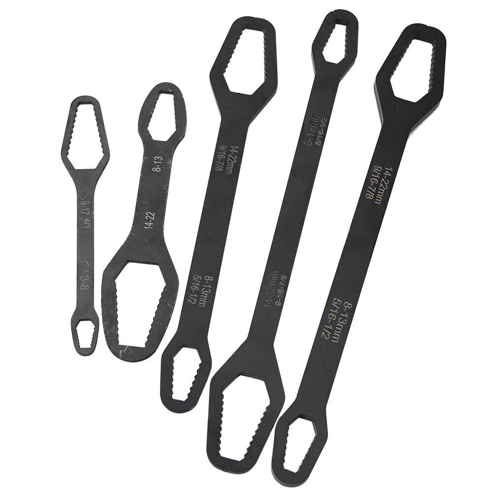 8-22 черный многофункциональный двухсторонний торцевой гаечный ключ шестигранный двухсторонний сплошной гаечный ключ инструмент для винтов и гаек с различными диаметрами