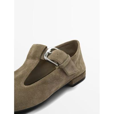 Модная обувь для женщин 2025 Новая Ретро Замша из овчины Женская Весенняя Обувь Роскошная Натуральная Кожа Низкий Каблук Сексуальная Мода Низкий Каблук Туфли-лодочки