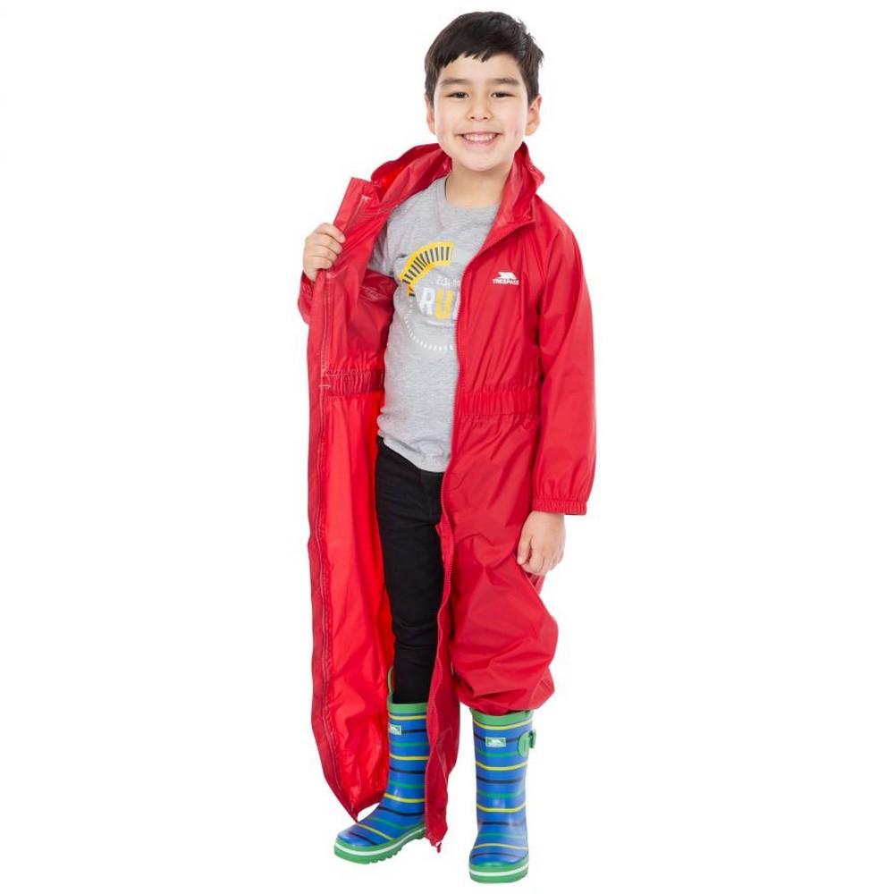 Trespass Childrens/Kids Button Rain Suit