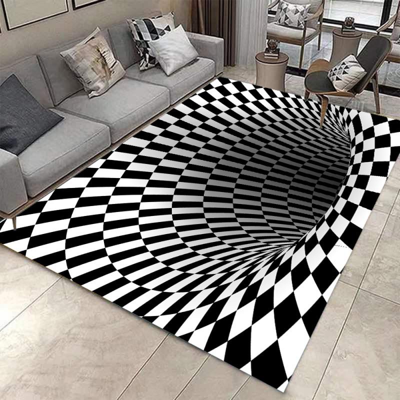 Ковры с абстрактным принтом 3D Vortex, нескользящие фланелевые ковры для дома, гостиной, спальни, кухни, пригодные для машинной стирки