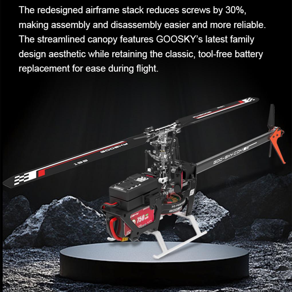 2025 New Goosky S2 Max BNF/RTF 6channel 3D Stunt Double Brushless Motor Direct Drive Motor Flybarless Direct-drive Rc Helicopter