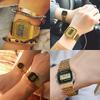 Тонкий стальной ремешок для часов Casio стальной наручный ремешок a158 / a159 / A168 /a169 /b650 /aq230/ 700 маленькая золотая серия часов 18 мм Ремешок