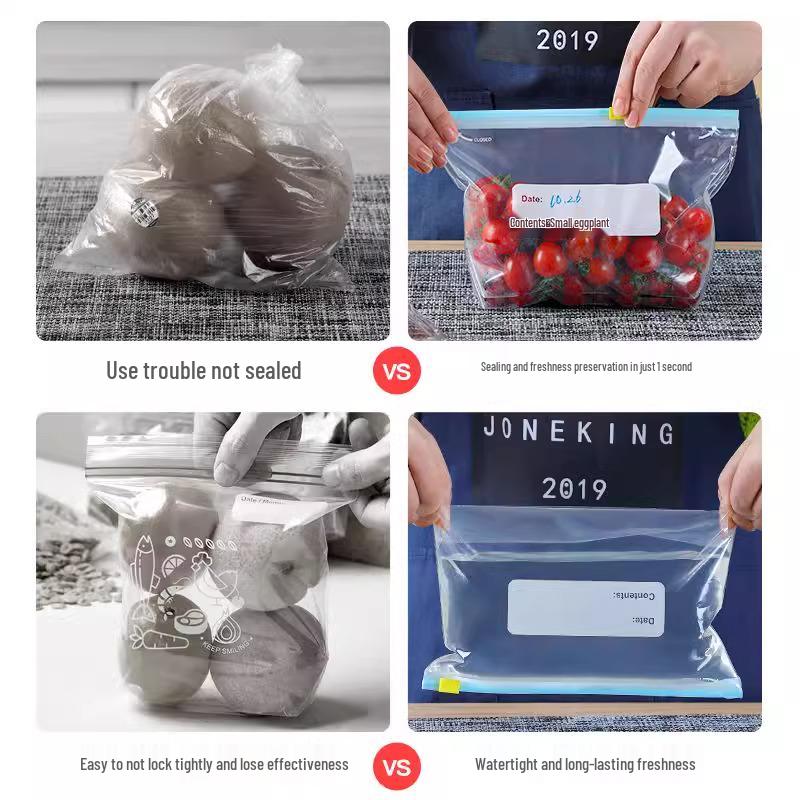 Утолщенные пакеты для заморозки с застежкой-молнией, пищевого класса, для свежего хранения