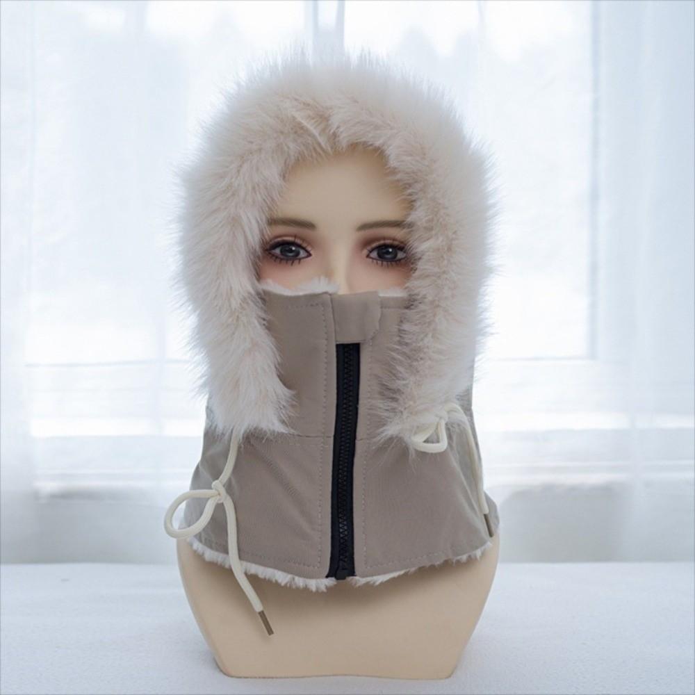 with Drawstring Winter Thermal Mask Windproof Winter Balaclava Hat Snow Sports