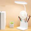 3-цветная светодиодная настольная лампа для учебы с ящиком для хранения, регулируемая, сенсорное управление, защита глаз, светильник для чтения, кабинет