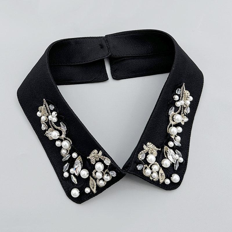 Pearl Women Shirt False Collars Crystal Removable Collar Women Necklace Fake Collar Detachable Diamond Clothing Accessories