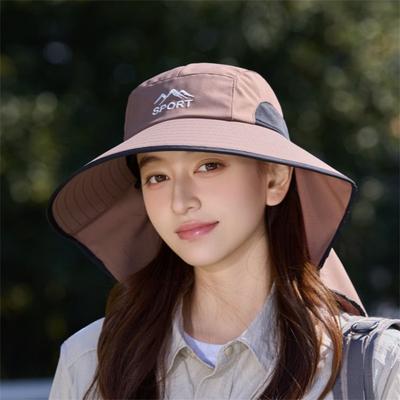 Men and Women Summer Face Covering Bucket Hat Big Eaves Sunscreen Mask Neck Protection Sunshade Fishing Hat Outdoor Sun Hat