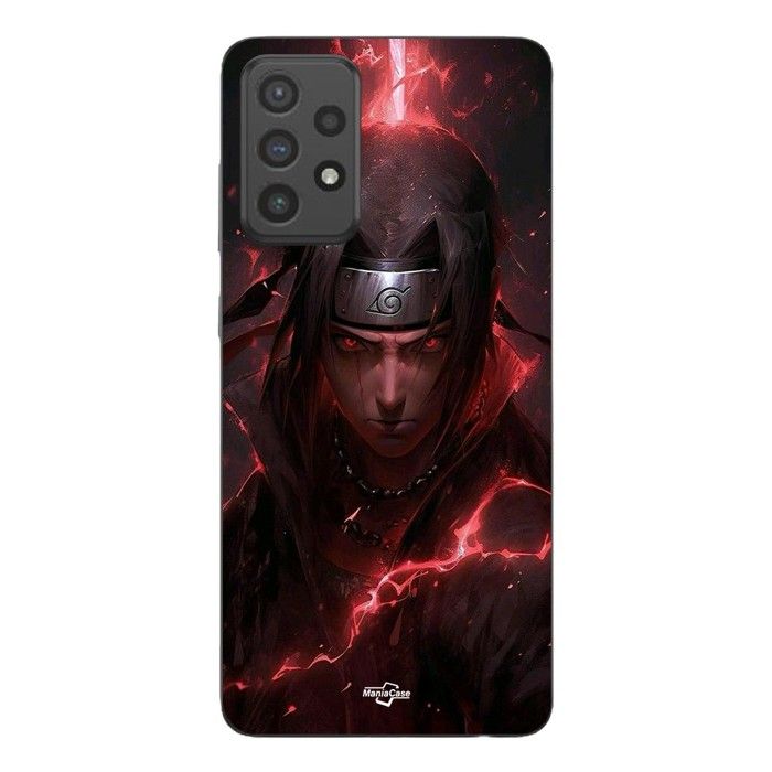 Coque de téléphone - MANIACASE - Samsung Galaxy A73 - Silicone - Itachi Uchiwa anime - Souple