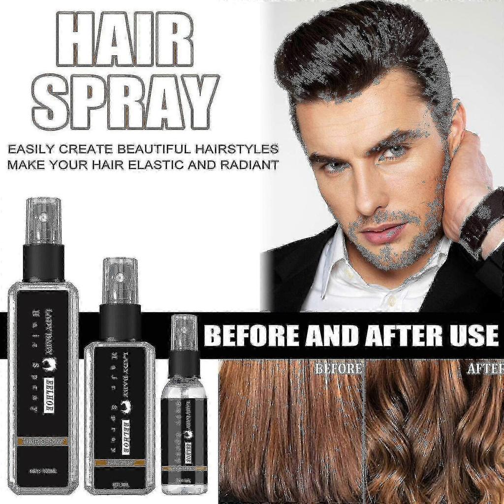 Eelhoe Men's Hair Moisturizing Styling Spray Light And Long Lasting Styling Dry Gel Hairspray Hair Styling Gel Water