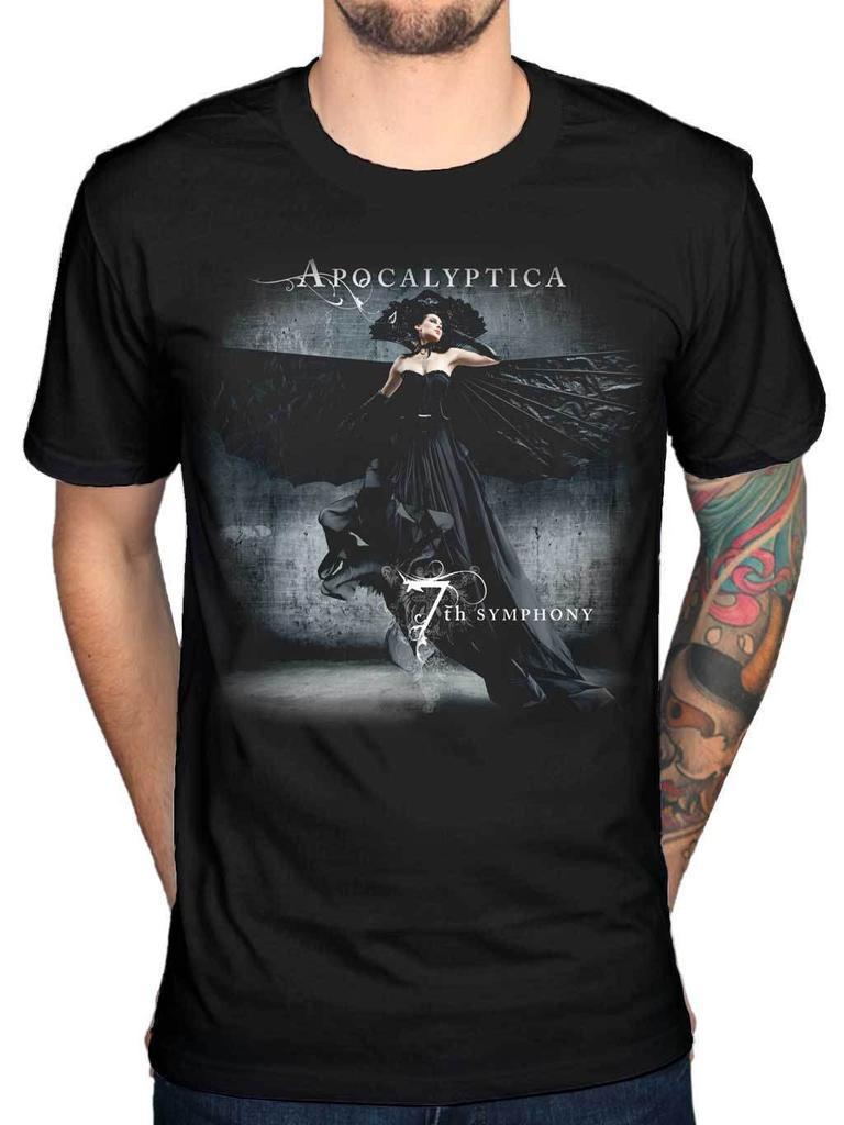 Official Apocalyptica 7Th Symphony T-Shirt Skull Roses Helsinki I Don't Care