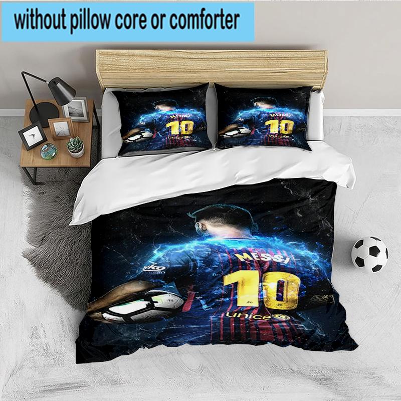 3PCS Argentina's Soccer Triumph Bedding set,Ideal for1pc Duvet Cover And 2pcs Pillowcases Perfect for Christmas gift,Ideal for Bedroom, Dormitory