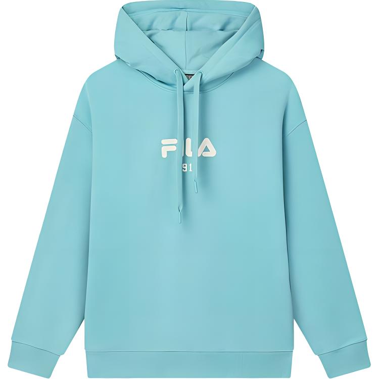 Fila Оригинальный Удобный Мягкий Свободный Трикотажный Свитшот с Длинным Рукавом из Флиса Унисекс свитшот Небесно-голубой F51M449202F-LB