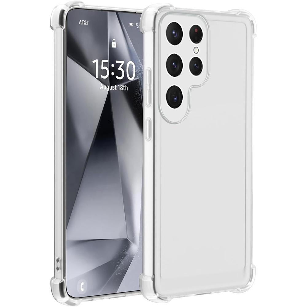 Прочный ударопрочный силиконовый мягкий чехол для Samsung Galaxy S25 S24 S23 S21 FE S22 Ultra Конфетный цвет Матовый прозрачный чехол S25Edge