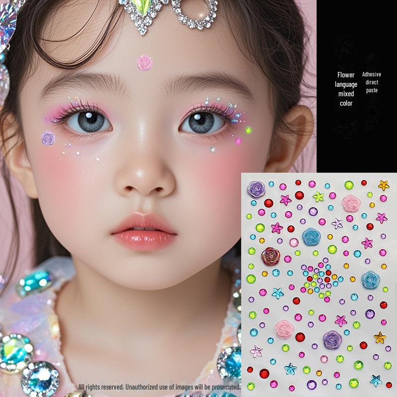 Shan Gen Crystal Diamond Eye Makeup Stickers с самоклеящимися стразами