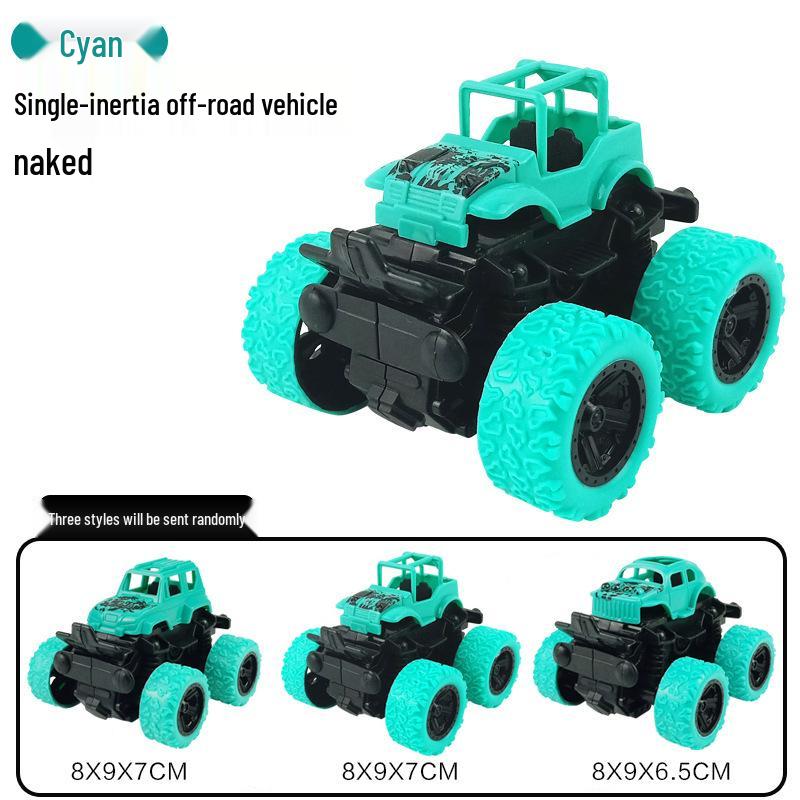 Детская инерционная полноприводная модель внедорожника для трюков с амортизацией.