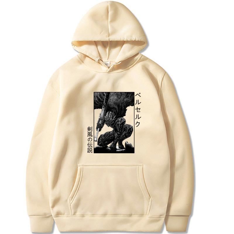 Berserk Japanese Animation Hoodie Men's and Women's Harajuku Pullover Street Wear Unisex Autumn Winter Plushed Sweater