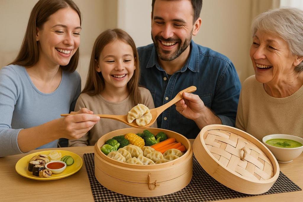 ABHAS® 8-Inch Handcrafted Bamboo Basket Steamer | Multipurpose Wooden Basket for Momo, Dimsum, Fruits & Vegetables.