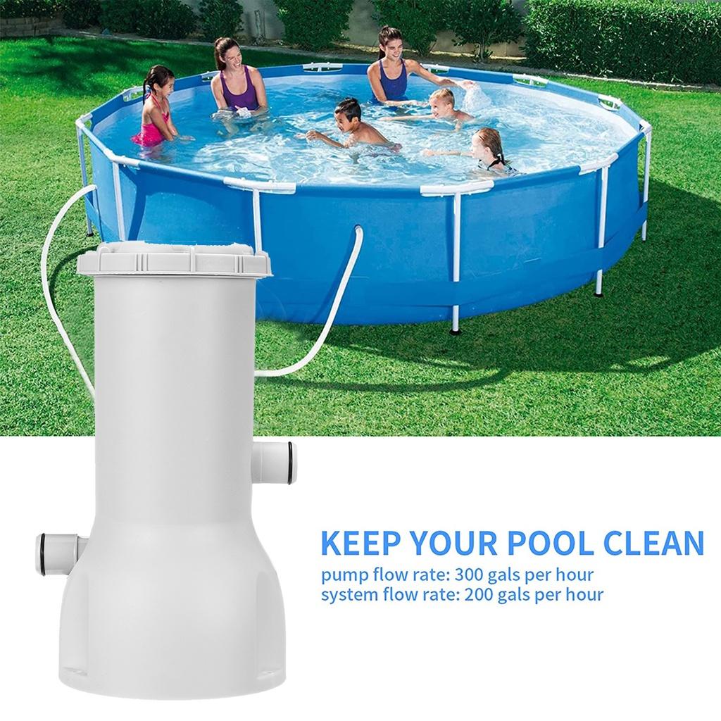 NEW Electric Filter Pump Large Pool 1000 GPH Swimming Pool Filter Household Pool Cleaner Removable Filter Core Circulation Pump