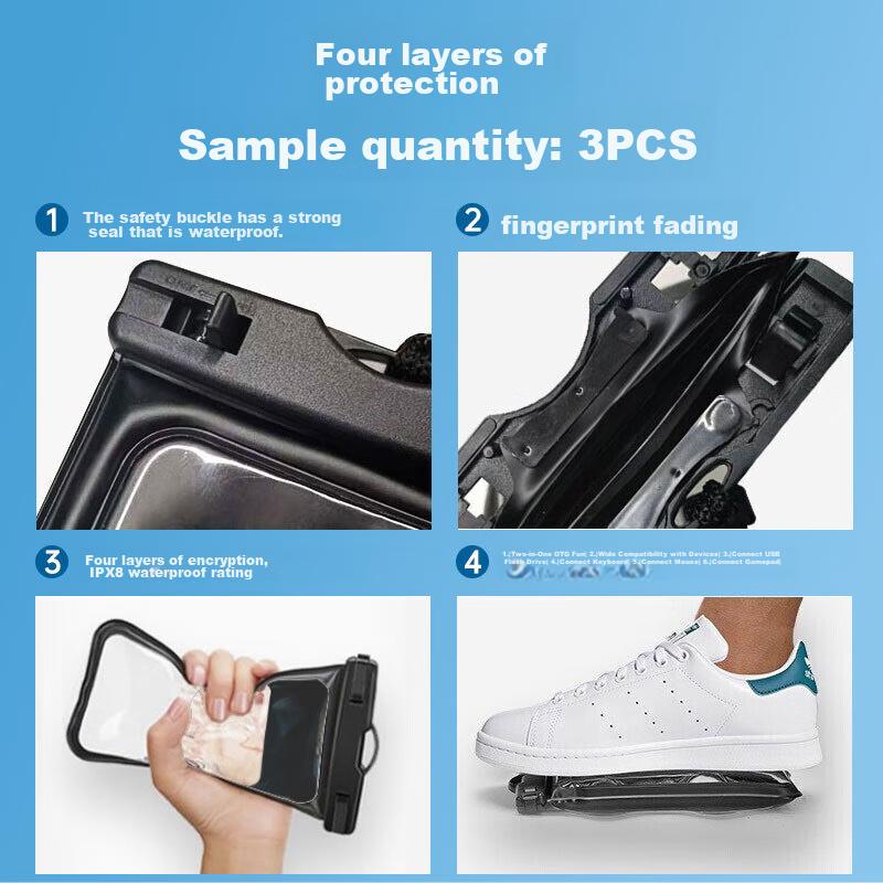 Waterproof Phone Case, Touchscreen Compatible, Swimming Waterproof Pouch, Delivery Rider Rain Protection, Dust-Proof Cover