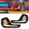 Set For Chevrolet Cavalier 2020 2021 2022 Daytime Running Lights Turn Signal Fog Lamp Cover LED DRL Car Styling
