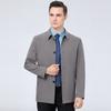 Положительный весенне-осенний пиджак мужской деловой повседневный пиджак для мужчин среднего возраста с однотонными пуговицами на лацканах
