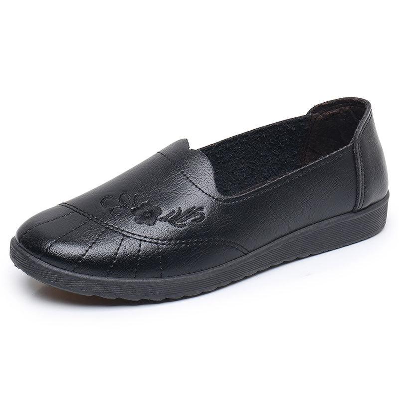 Модные весенние туфли-лоферы с цветочным принтом для женщин среднего и пожилого возраста. Удобные туфли-лоферы на мягкой подошве для мам. Нескользящие туфли-лоферы для бабушек.