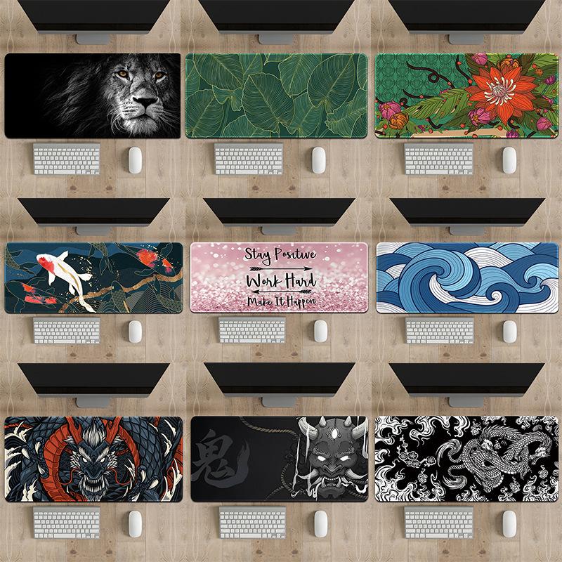 Mouse Pad Thickened Edge Lock Computer Desk Pad Office Study Pad Large Non-slip Keyboard Pad