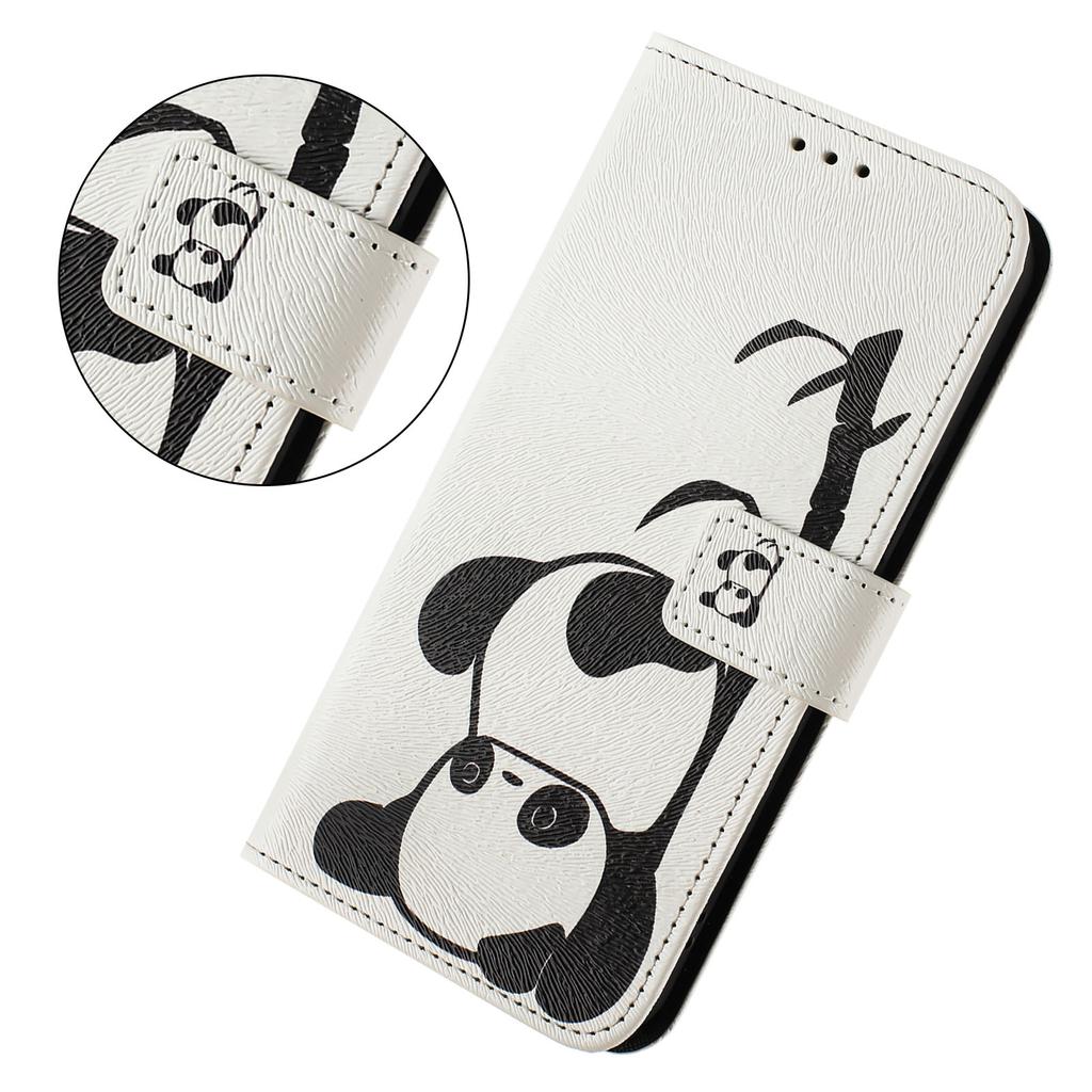 Cute Panda Luxury Painted Leather Case Wallet PU Leather Book Style Cover for Samsung Galaxy S21 S22 S23 S24,Note10 Note20,A13 A15 A16 A06 A54...