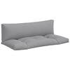 2 Piece Pallet Cushion Set Gray Fabric