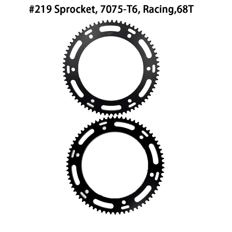 High Quality CNC Machined GO Kart Parts Aluminum Alloy Sprocket, 7075-T6, Racing, 68T,69T,70T,71T,72T,73T-81T,82T,83T,84T,85T