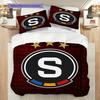 AC Sparta Praha Узор Комплект постельного белья Одеяло Постельное белье Наволочка Домашний декор Подарок на день рождения (1 пододеяльник + 2 наволочки, без наполнителя)