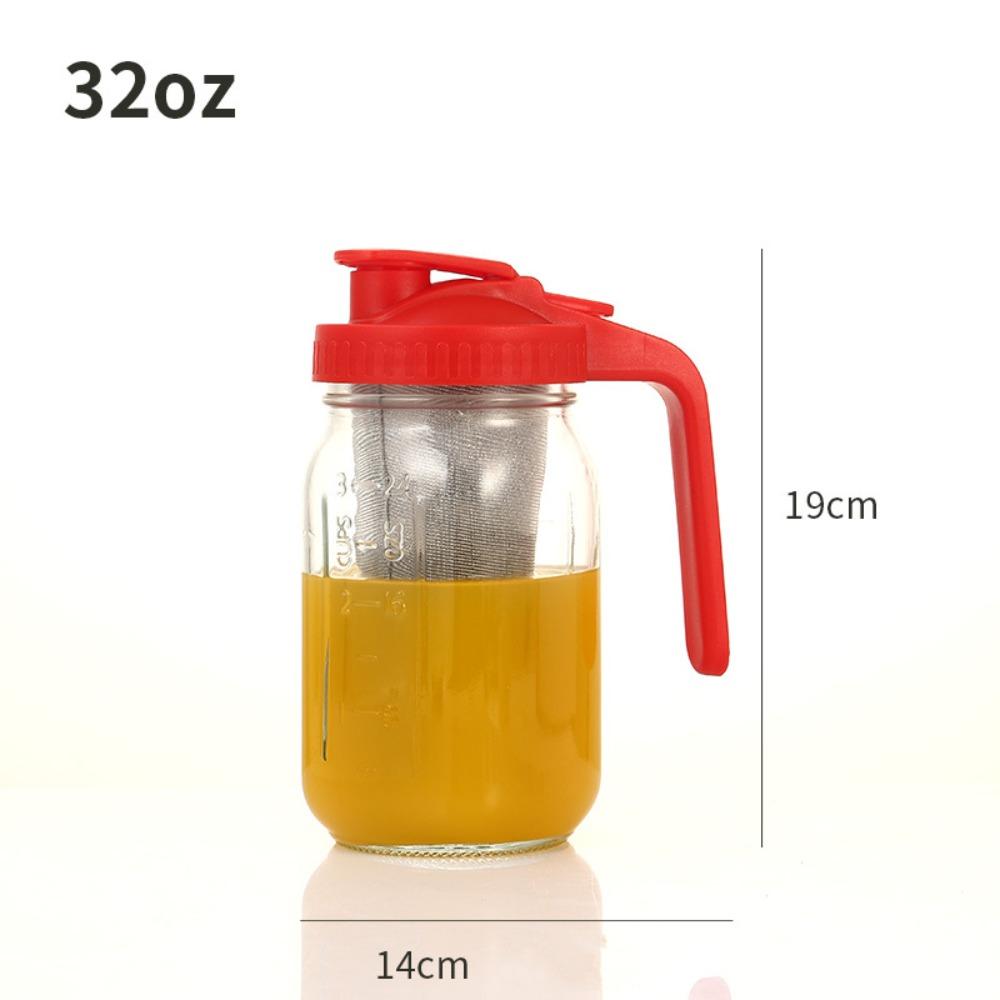 Large Capacity Wide Mouth Mason Jar Car Mounted Glasses Tumbler Glass Tea Cup  for Cold Brew