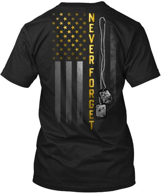 Veterans Never Forget Gold T-Shirt Made in the USA Size S to 5XL Unisex T-Shirt
