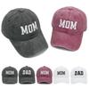 Visors DAD MOM Embroidery Baseball Caps Adjustable Sunscreen Hats Distressed Faded Cap