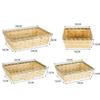Woven Bamboo Basket Natural Color Square Bamboo Basket Simple Christmas Hamper  Home Shop Display
