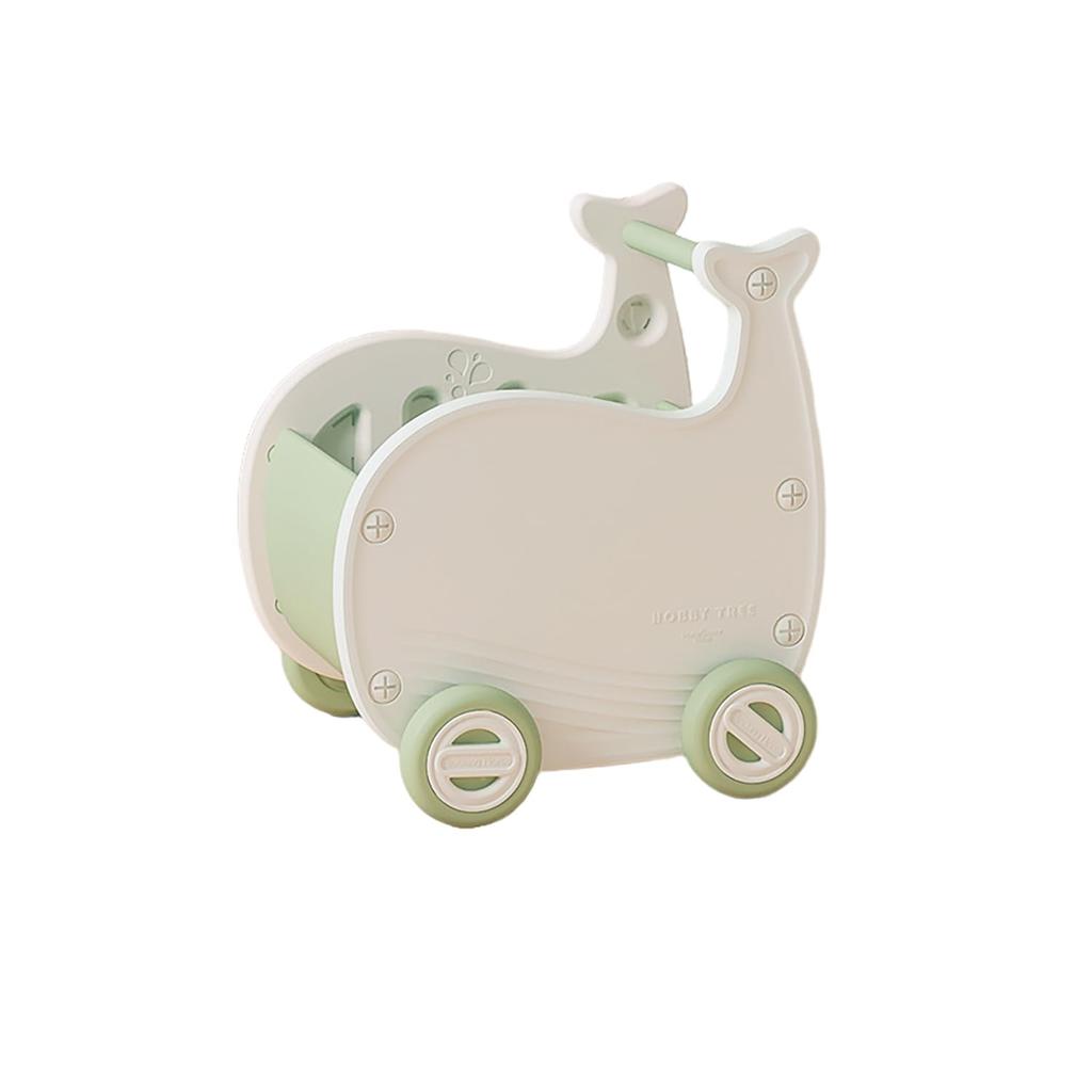 Вагончик «Кит Горокинг», Ящик для хранения игрушек, Толкалка, Детская тележка (зеленый)