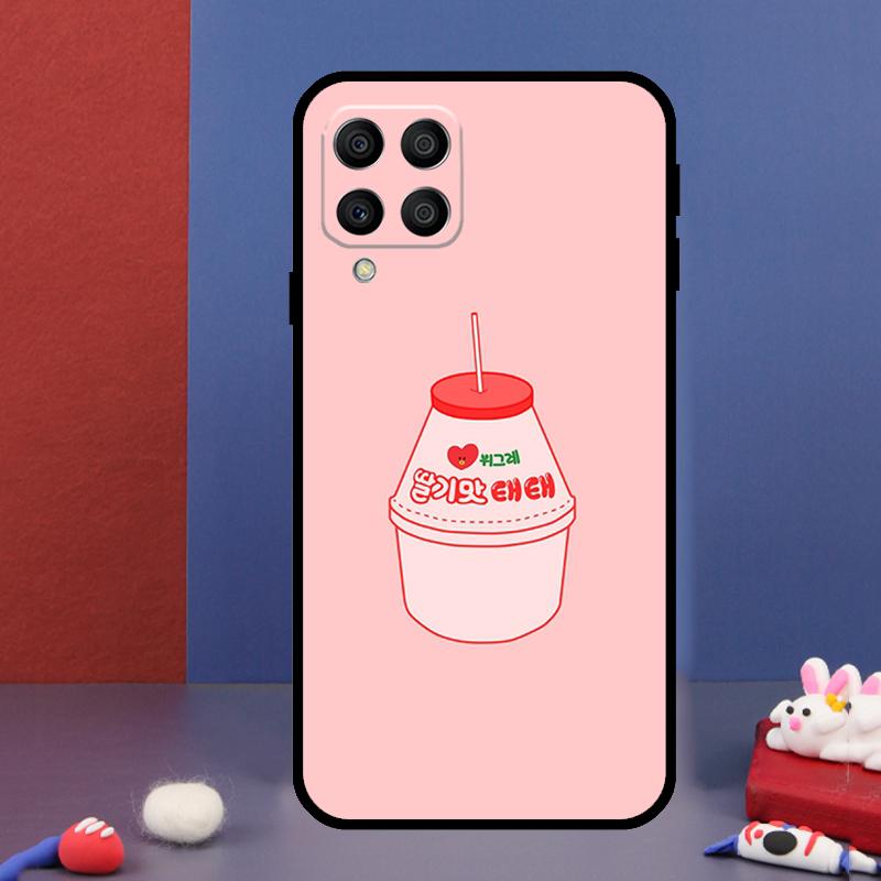 Милый Клубничный Молочный Чехол Для Телефона Samsung Galaxy M14 M34 M54 M33 M13 M23 M53 M15 M55 M31 M51 M20 M30s M32 M52
