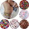 120Pcs Round Flat Acrylic Letter Bead Alphabet Spacer Loose Bead For DIY Jewelry Making Finding Supplies Bracelet Accessories