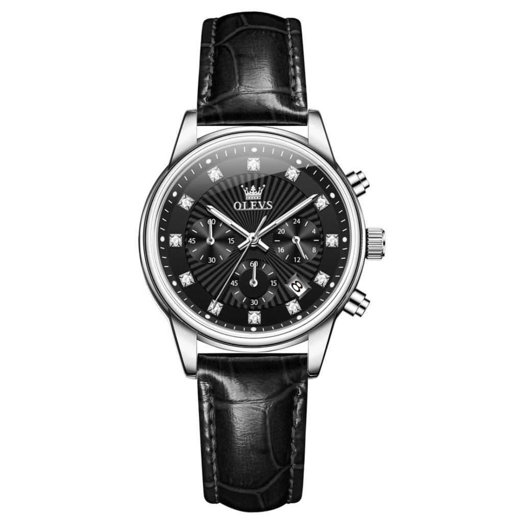 OLEVS Бизнес хронограф кварцевые часы для женщин оригинальный календарь модные женские наручные часы водонепроницаемые женские наручные часы