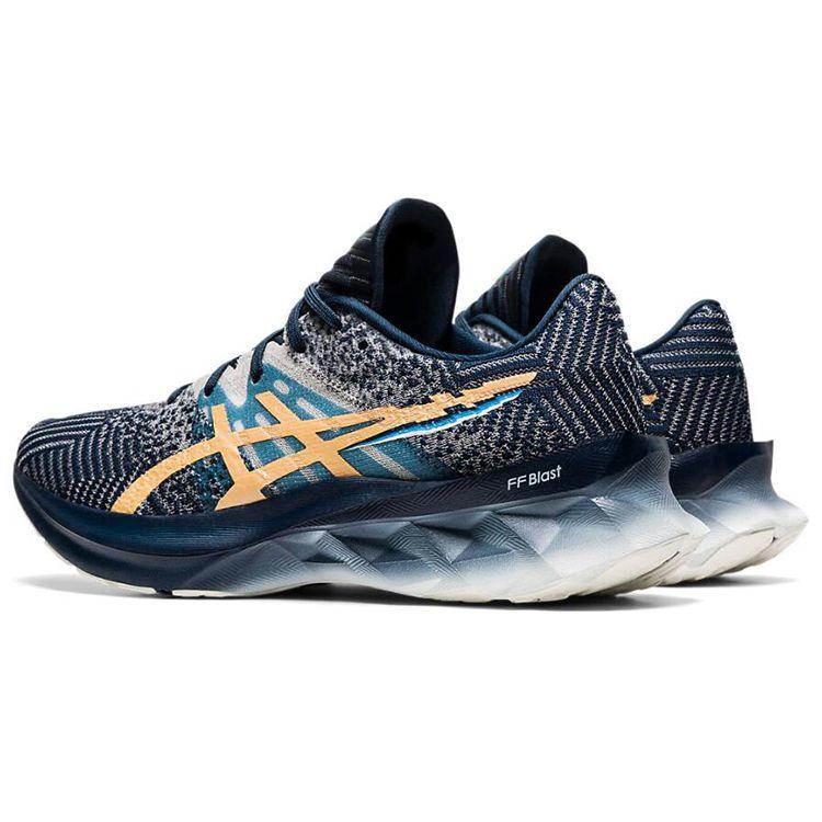 Asics Женские беговые кроссовки Novablast 1 Pixel Noise French Blue Champagne 1012B006-400