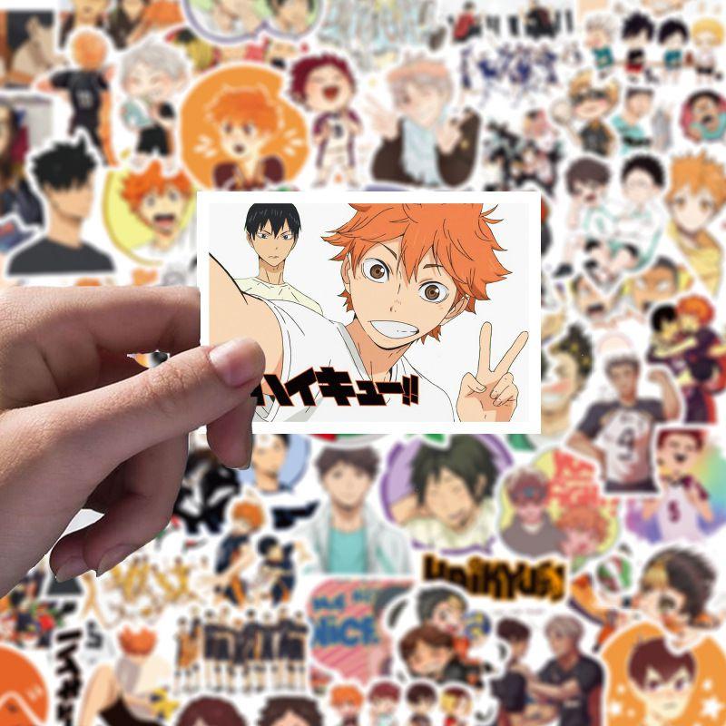 Japanese 100pcs Anime Haikyuu Graffiti Sticker Waterproof Skateboard Dec Phone